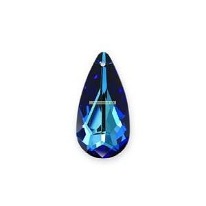 Csepp függő, Crystal Bermuda Blue, 24x12 mm