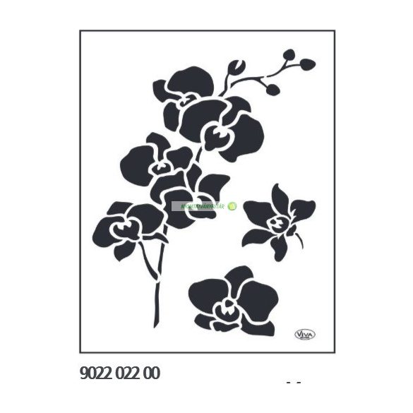 Stencil, 21x29,7 cm - orchidea