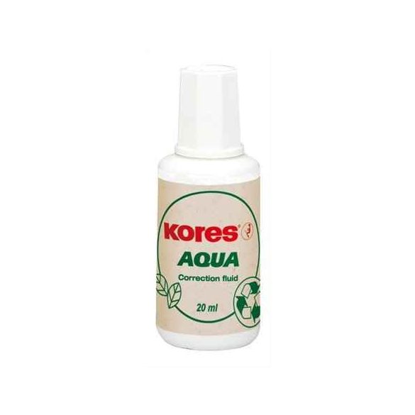 Hibajavító folyadék, vízbázisú, 20 ml, KORES "Aqua"