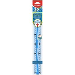   Vonalzó, műanyag, hajlítható, 30 cm, leszorítóval, MAPED "Flex"