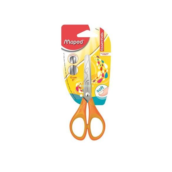 Olló, iskolai, 13 cm, MAPED "Essentials Soft"