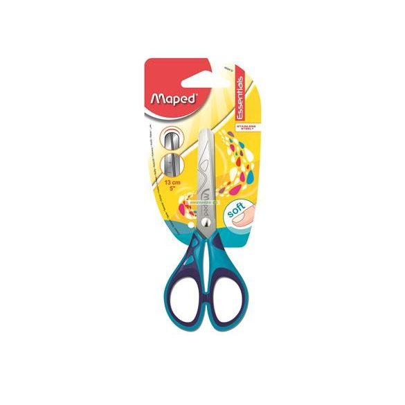 Olló, iskolai, 13 cm, MAPED "Essentials Soft"