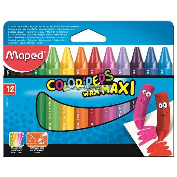 Zsírkréta, MAPED "Color'Peps Maxi Wax", 12 szín
