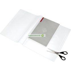   Füzet- és könyvborító, áttetsző, fényes felület, állítható széllel, öntapadó csíkkal 550x310 mm, PP, PANTA PLAST