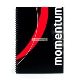 Spirálfüzet, A/4, 90 lap, perforált, lyukasztott, VICTORIA, "Momentum"