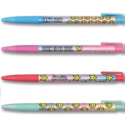 Golyóstoll, 0,7 mm, nyomógombos, M&G "Smile"