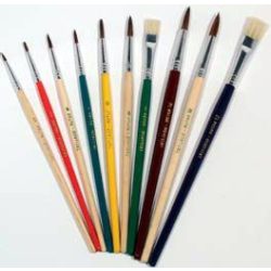 Ecset, kerek, fanyelű, 6-es Lizzy Card