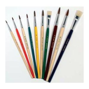 Ecset, kerek, fanyelű, 8-es Lizzy Card