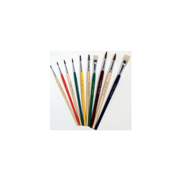 Ecset, kerek, fanyelű, 8-es Lizzy Card