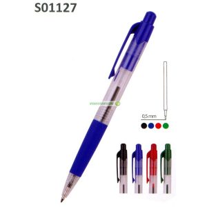 Golyóstoll, 0,5 mm, nyomógombos, Spoko "Kristály"