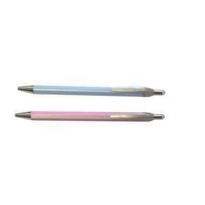 Golyóstoll, 0,5 mm, nyomógombos, Spoko "Csíkos"