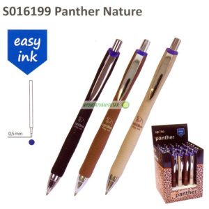 Golyóstoll, 0,5 mm, nyomógombos, Spoko "Panther Nature"