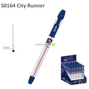 Golyóstoll, 0,5 mm, kupakos, Spoko "City Runner"