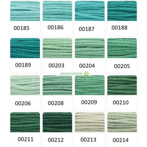Anchor Stranded Cotton 8 m - zöld árnyalatok
