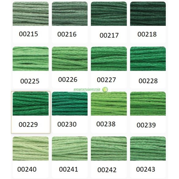 Anchor Stranded Cotton 8 m - zöld árnyalatok