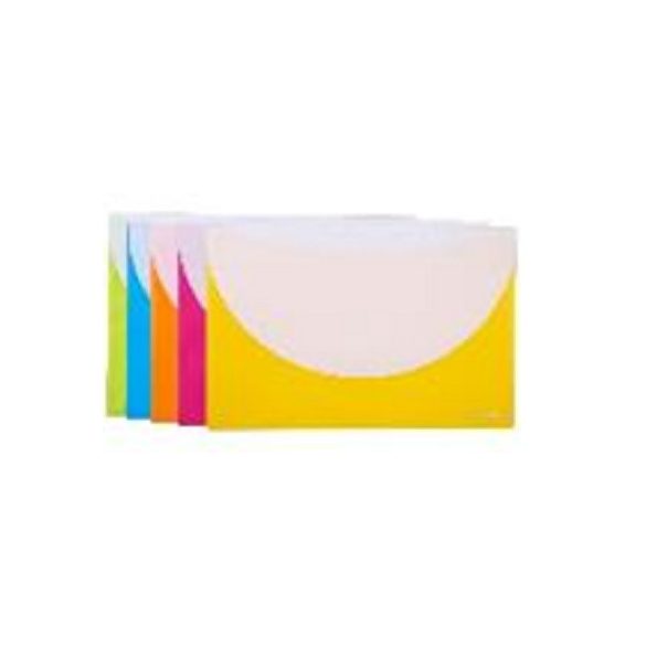 Iratartó tasak, A/4, PP, patentos, Deli "Vivid", pink
