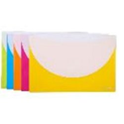   Iratartó tasak, A/4, PP, patentos, Deli "Vivid", lime zöld