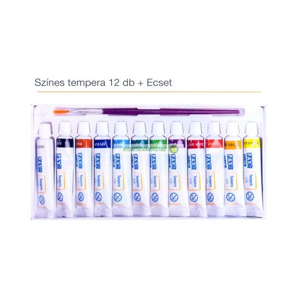Tempera, 6 ml, 12 db-os, PAX