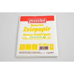 Zsírpapír, háztartási, 5 ív/csomag, Mazzini