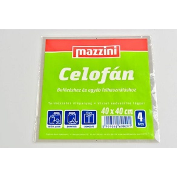 Celofán, 4 ív, 40 x 40 cm  MAZZINI