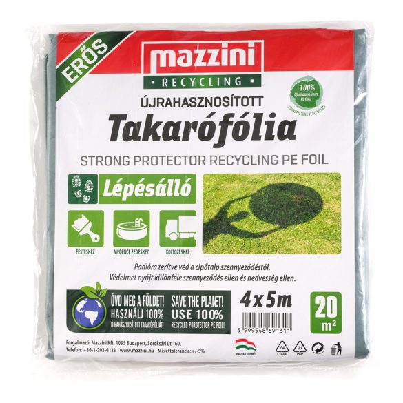 Takarófólia, 4x5 m, lépésálló, MAZZINI