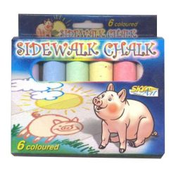 Aszfaltkréta 6 db/doboz, Sky, színes