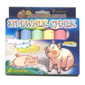 Aszfaltkréta 6 db/doboz, Sky, színes