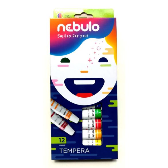 Tempera készlet, 12 darabos, NEBULÓ
