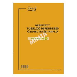 Beépített tűzjelző berendezés üzemeltetési napló A/4