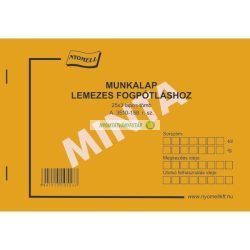   A.3510-158 Munkalap lemezes fogpótláshoz A/5, fekvő, 25x3 lapos