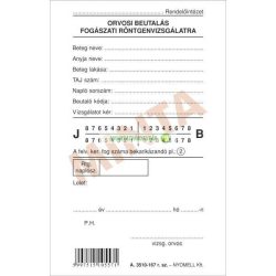 A.3510-167 Fogászati beutaló röntgenre
