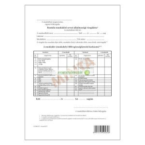 A.3510-217 Beutalás munkaköri orvosi alkalmassági vizsgálatra