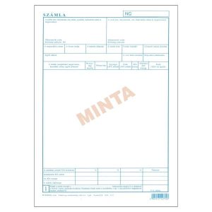 B.10-01/B/V Bontott sorszámozott számla A/4, álló, 5 pld