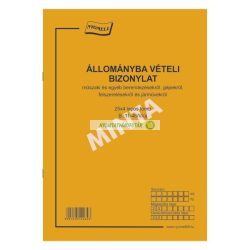   B.11-46/V/ÚJ Állománybavételi bizonylat A/4, álló, 25x4 lapos