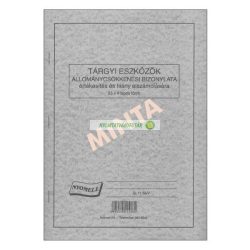   B.11-56/V Tárgyi eszközök állománycsökkenési bizonylata A/4, álló, 25x4 lapos