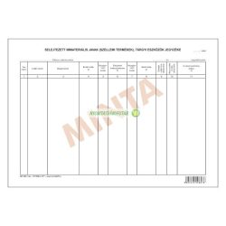   B.11-91 Selejtezett tárgyi eszközök jegyzéke A/4 fekvő, 50 lapos