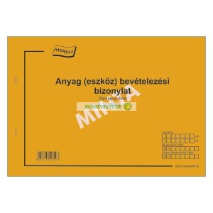 B.12-110/V Készlet (Anyag/eszköz) bevételezési bizonylat 13 tételes A/4, fekvő, 25x4 l