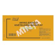  B.12-115/V Készlet (Anyag/eszköz) kivételezési bizonylat 2 tételes 100x197 mm, fekvő, 25x4 l