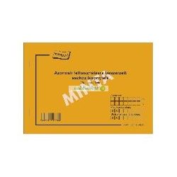   B.12-124/V Azonnali felhasználásra beszerzett anyag bizonylata A/5, fekvő, 25x4 l