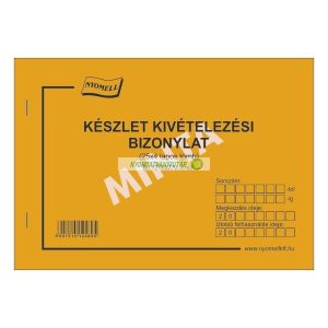 B.12-137/V Készletkivételezési bizonylat 10 tételes B/5, fekvő, 24x4 l