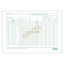 B.12-158 Készletnyilvántartó lap A/4, fekvő, 2 o.