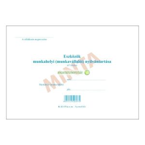 B.12-171/A Eszközök munkahelyi nyilvántartása 11 tételes A/4, fekvő, 10 o.