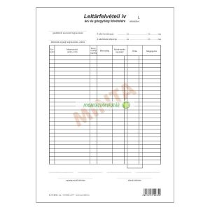 B.14-30/V Leltárfelvételi ív áru és göngyöleg 50x3, A/4