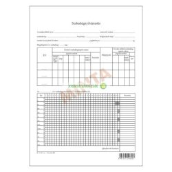 B.18-48 Szabadságnyílvántartólap A/4