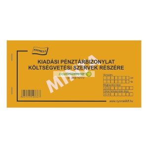 B.318-101/V Kiadási pénztárbizonylat költségvetési szervek részére 50x2, fekvő, 200x100 mm