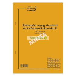   B.318-206/V Élelmezési anyag kiszabási és kivételezési bizonylat 50x2 lapos tömb A/4 álló