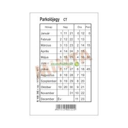 B.VÁLL.342 Parkolójegy 100 lapos tömb