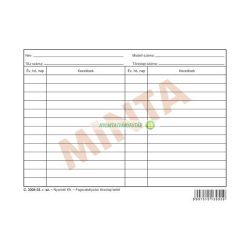 C.3304-33 Fogszabályozási törzslap betét