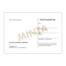 C.3321-69 Szűrővizsgálati lap