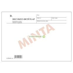 C.3321-85 Decurzus betétlap